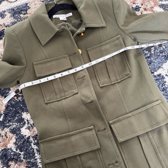 Veronica Beard Olive Utility Jacket, Size 4 - Picture 8 of 9